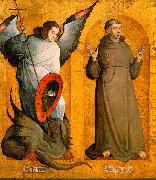 Juan de Flandes Saints Michael and Francis oil